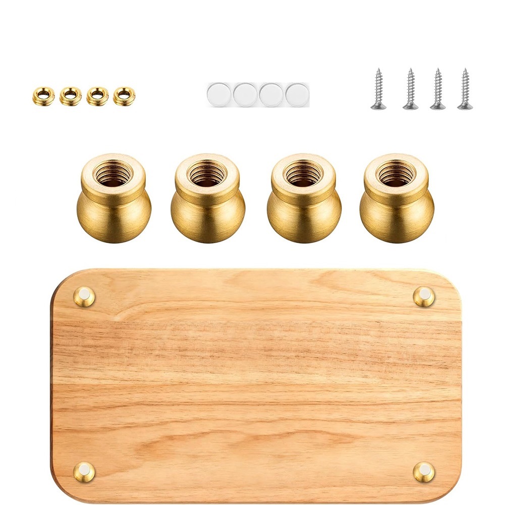 Set 4 Kaki Papan Kuningan untu - Display Risers Set ulasan dan harga