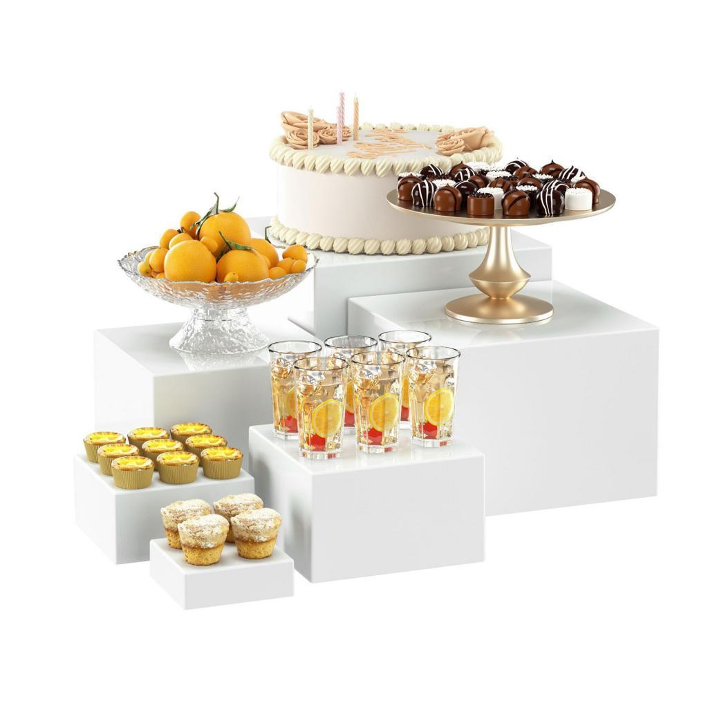 Set Penyangga Buffet Akrilik M - Display Risers Set ulasan dan harga