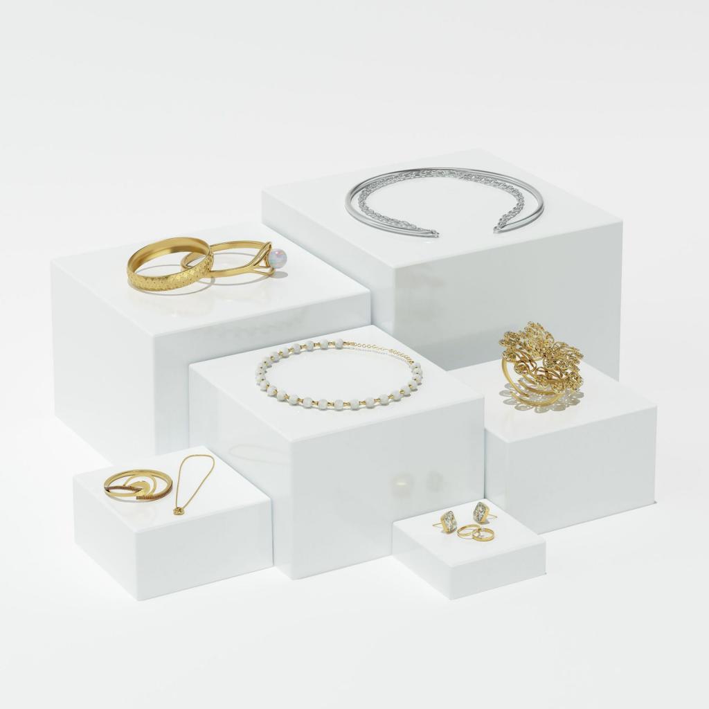 Set Penyangga Buffet Akrilik M - Display Risers Set ulasan dan harga