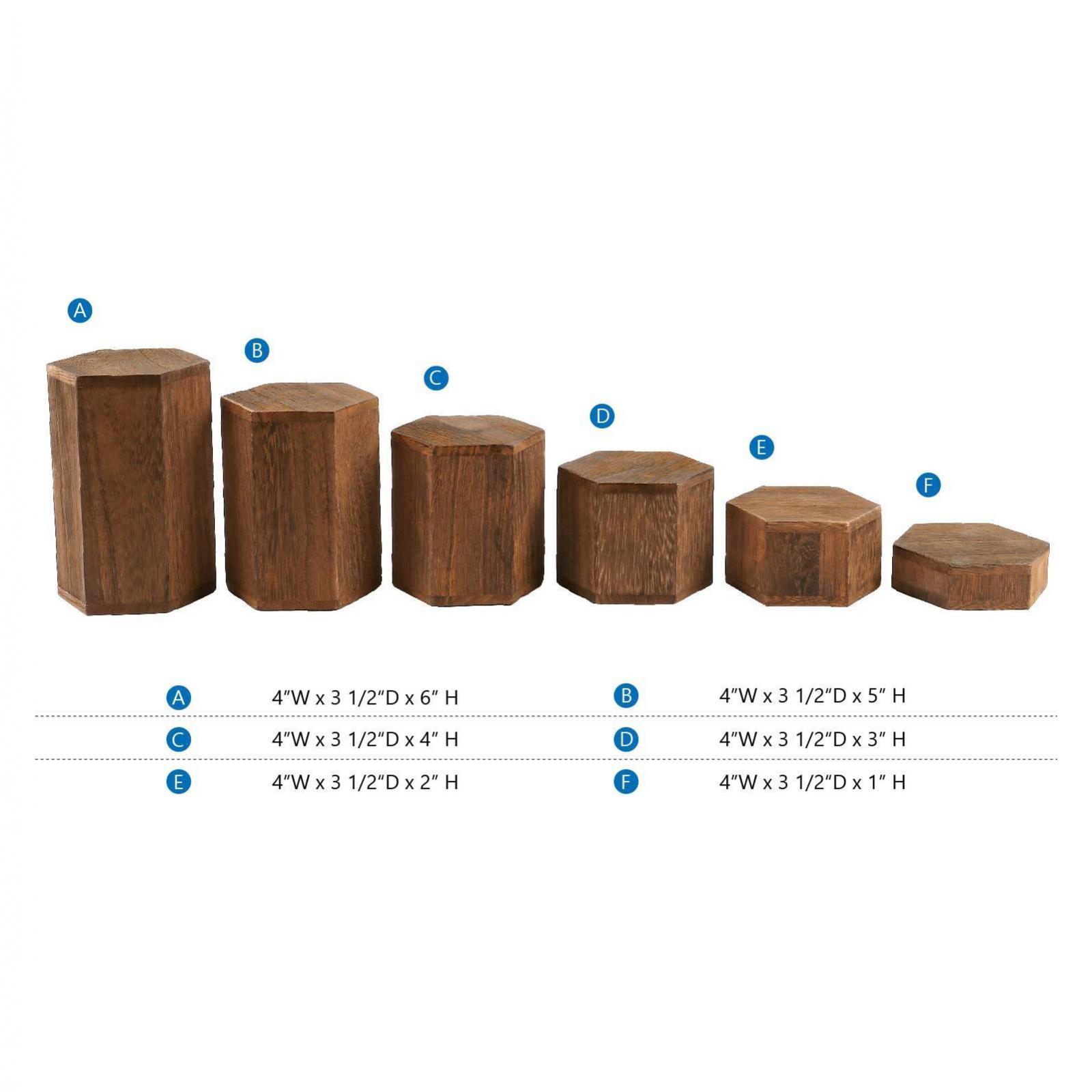 6 Buah Blok Pajangan Heksagona - Display Risers Set ulasan dan harga