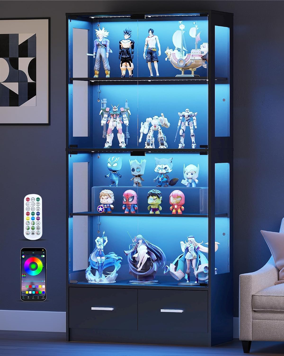 Lemari Pajangan 67 Inci dengan - Pop Display Shelf ulasan dan harga